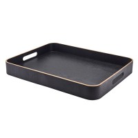 Black Wood Veneer Butlers Tray